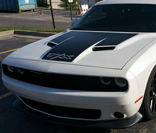 T/X Blackout Stripe Hood Vinyl Decal Sticker for Dodge Challenger 2015-2017_2