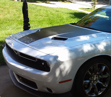 T/X Blackout Stripe Hood Vinyl Decal Sticker for Dodge Challenger 2015-2017_3