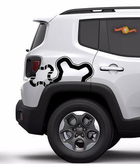Jeep Renegade Logo Vinyl Decal Hood Stripe Graphic Off Road Camo Rear