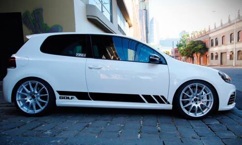 Racing Style Syripes Side Door Vinyl Decal Sticker for Volkswagen Golf GTI