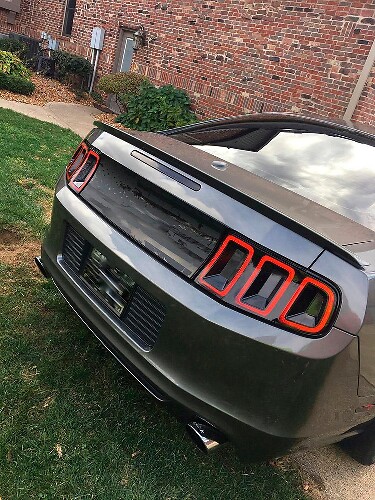 Battered American Flag Decklid Vinyl Decal for Musclecar