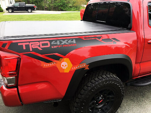 TRD-Style 4x4 Off Road Bedside Vinyl Decal Kit for Toyota Tacoma or Tundra