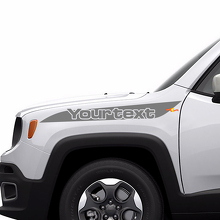 Letterning Stripe Bonnet Side Vinyl Decal Sticker Graphic for Jeep Renegade 2