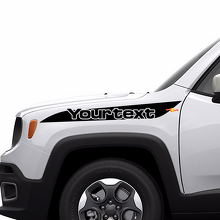 Letterning Stripe Bonnet Side Vinyl Decal Sticker Graphic for Jeep Renegade 3
