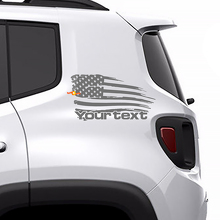 Retro American Flag Rear Side Vinyl Decal Sticker Graphic for Jeep Renegade 2