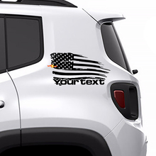 Retro American Flag Rear Side Vinyl Decal Sticker Graphic for Jeep Renegade 3