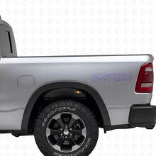 Custom Off Road Outline Lettering Bed Side Vinyl Decal Kit for Dodge Ram _2