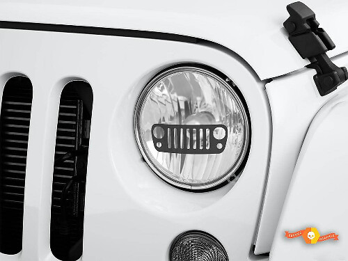 Grille Headlight Vinyl Decal Set for Jeep Wrangler