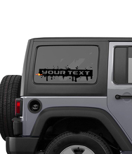 Autocollant en vinyle avec lettrage style éclaboussure pour fenêtre latérale Jeep Wrangler Rubicon Sahara 3
