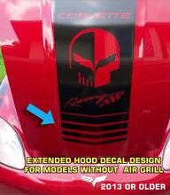 Corvette Racing Jake Skull Hood Vinyl Decal for Chevrolet Corvette C6_2