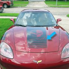 Corvette Racing Jake Skull Hood Vinyl Decal for Chevrolet Corvette C6_3