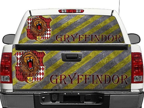 Gryffindor Logo Harry Potter Rear Window or Tailgate Vinyl Decal for Pick-up Trucks SUVs