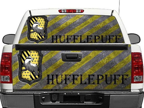 Hufflepuff Logo Harry Potter Rear Window or Tailgate Vinyl Decal for Pick-up Trucks SUVs