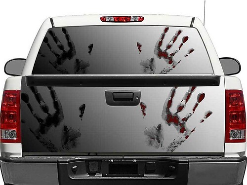 Zombie Hands Rear Window or Tailgate Vinyl Decal for Pick-up Trucks SUVs