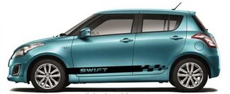 Suzuki Swift Stripe Checkered Decal Sticker
