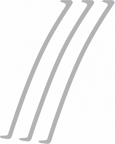 Faux Vent Triple Hooked Slash Accent Pair Universal Vinyl Decal Sticker for Chevrolet Camaro 2014-2015