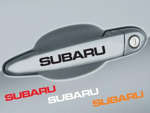 4 pcs SUBARU Handle Door Decal Sticker Emblem Logo Impreza Outback WRX STI