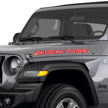 High Tide Lettering Hood Side Vinyl Decals for Jeep Wrangler_2