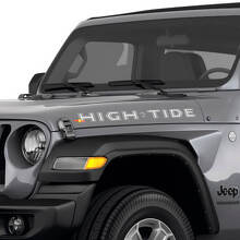 High Tide Lettering Hood Side Vinyl Decals for Jeep Wrangler_3