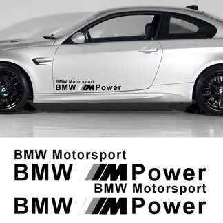 Bmw M Power Motor Sports Decal Sticker New
