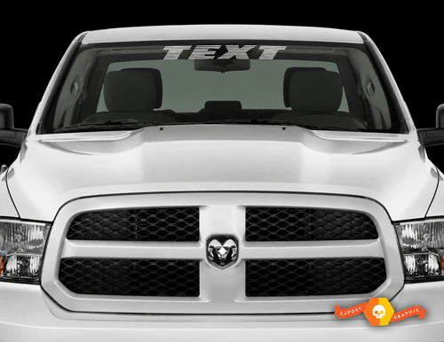 Custom Text 30 Inch Front Windshield Banner Vinyl Decal Sticker for Dodge / Ram