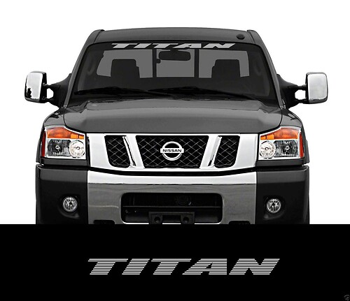 Branded Stripe Windshield Vinyl Decal Sticker for Nissan Titan