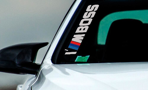 I'M BOSS M-Style Windshield Vinyl Decal for BMW Cars