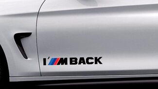 BMW I M BACK M Power Performance Decal Sticker Graphics
