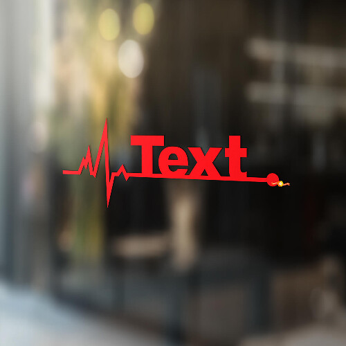 Heart Rate Style Lettering Window Vinyl Sticker Decals Graphic for Jeep Wrangler