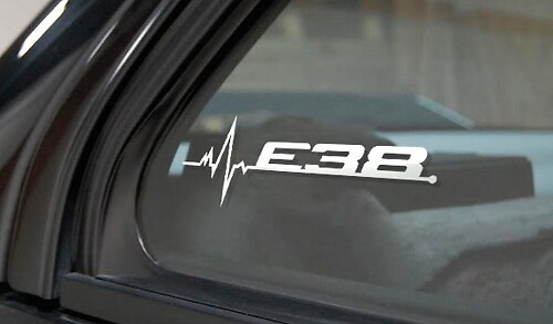 BMW E38 is in my Blood window sticker decals graphic
