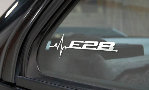 BMW E28 is in my Blood window sticker decals graphic
