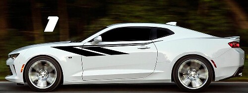 Custom Tribal Side Stripe Vinyl Decal Set for Chevrolet Camaro