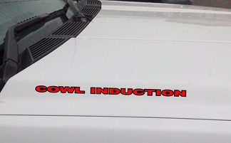 COWL INDUCTION Hood Vinyl Decal Sticker: Chevrolet Ford GMC Jeep (Outlined)