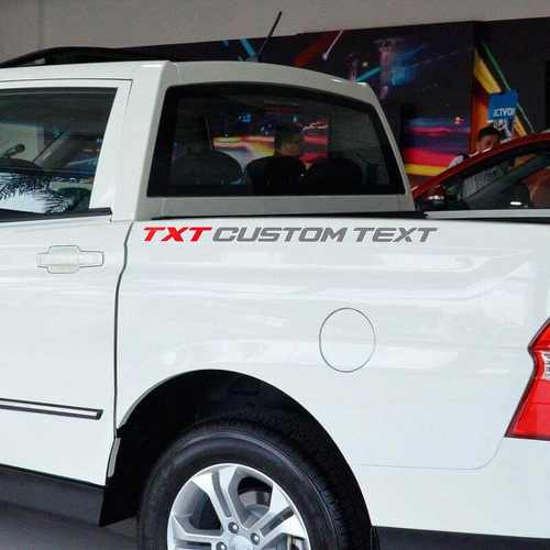 TXT CUSTOM TEXT Two Tone Lettering Vinyl Decals for Musclecar