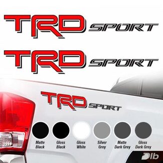 Toyota TRD Sport 2016 2017 Tacoma Tundra Truck Decal Vinyl 2 Decals Sticker Red