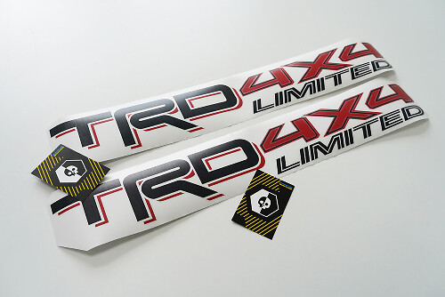 TRD Style 4x4 Limited Bed Side Vinyl Decal Set for Toyota Tacoma Tundra