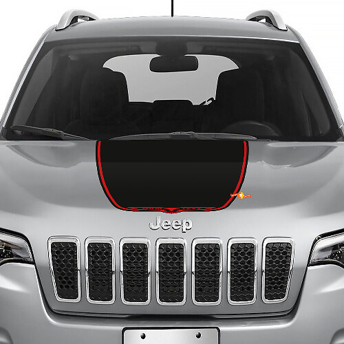 Autocollant vinyle décoratif style Trailhawk pour capot de Jeep Cherokee