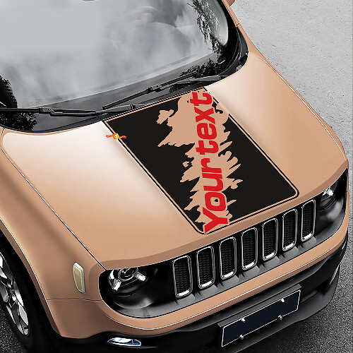 Splash Splatter Bonnet and Side Graphic Vinyl Sticker Decal for Jeep Renegade