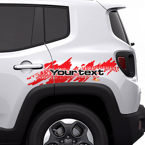 Torn Tyre Splash Rear Side Graphic Vinyl Decal Sticker for Jeep Renegade