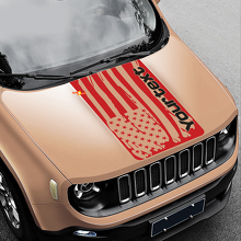 Vinyle Autocollant Dégradé Drapeau Américain pour Capot Jeep Renegade 3