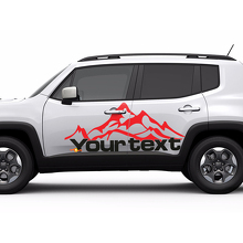 Autocollant Vinyle Graphique Latéral de Porte Style Montagne pour Jeep Renegade 3