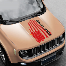 Strug Aussie Flag Bonnet Vinyl Sticker Decal 2 for Jeep Renegade 2