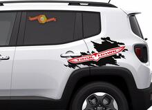 Jeep Renegade Cherokee Trail Hawk Side Splash Splatter Logo Graphic Vinyl Sticker Decal 2 colors
 2