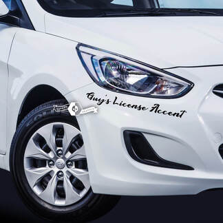 Lettering Decal Sticker Emblem Logo Vinyl Accent For Hyundai

