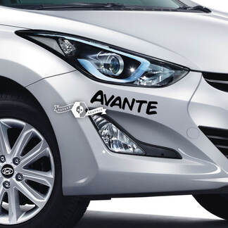 Lettering Decal Sticker Emblem Logo Bumper Vinyl Avante Elantra For Hyundai
