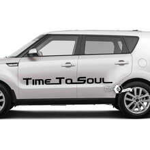 Pair Lettering Time To Soul Emblem Logo Decal Sticker Vinyl  For Kia Soul
 3