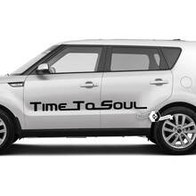 Pair Lettering Time To Soul Emblem Logo Decal Sticker Vinyl Soul For Kia
 3