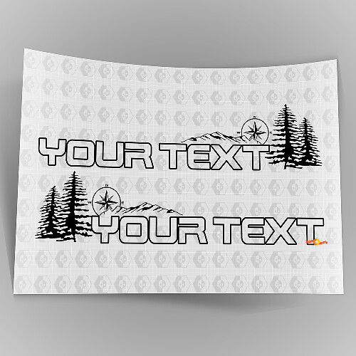 Forest Style Off Road Vinyl Hood Stickers Decals for Jeep Wrangler_1