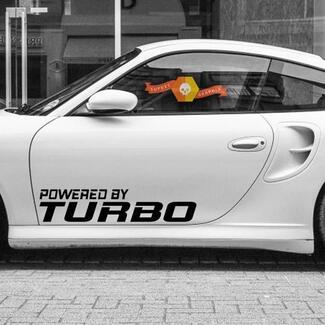Powered By TURBO Decal Sticker Vinyl Racing Car emblem Fit Porsche 911 996 PT16