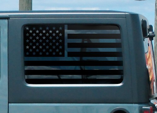 USA Flag Hardtop Side Window Vinyl Decal Sticker for Jeep Wrangler